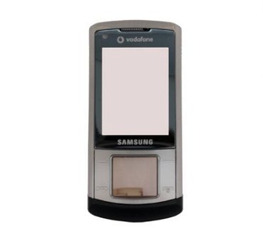 Samsung U900 Soul Frontcover Grijs met Vodafone Logo, Nieuw, - 1