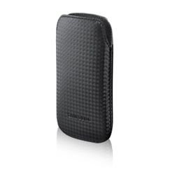 Samsung Lederen Pouch EF-C885FBE Zwart voor Samsung i8000 Om - 1