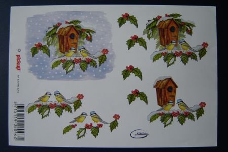 364 KERST [a5] . 3d knipvel vogelhuisjes - 1