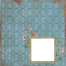 SALE NIEUW vel glitter scrappapier Musing Collage 11 Flower Journal van DCWV