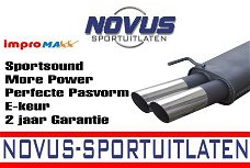 Novus Sport Uitlaat E36 BMW 323i 320i - Eindstyling 2x76mm