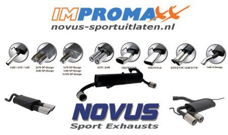 NOVUS Sport Uitlaat Golf 4 Einddemper Styling Ovaal 135x75mm - 1
