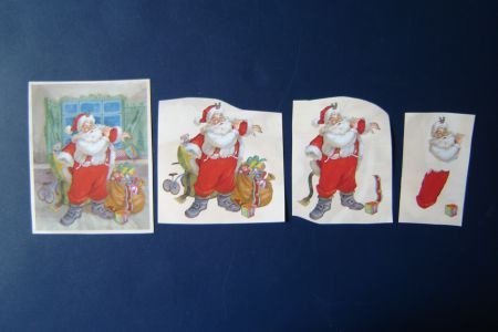 nr.77 KERST 3d losse knipplaatjes. Kerstman - 1