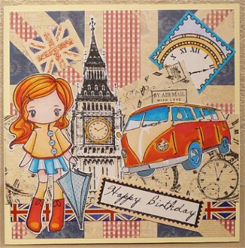 Verjaardagskaart nr. 69: Happy Birthday (Anya in London) - 1