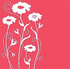 NIEUW Embossed scrappapier Letterpress 10 Red Flowers 2 DCWV