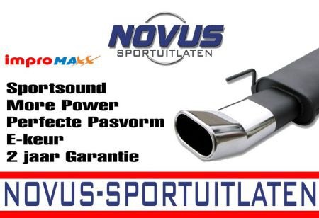 Novus Sportuitlaten BMW 328i 325i E36 135x75mm DTM Gebogen - 1