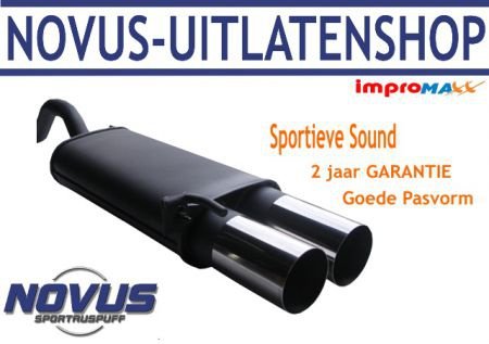 Novus Sport Einddemper BMW 3-serie 325i/328i 2x76mm - 1