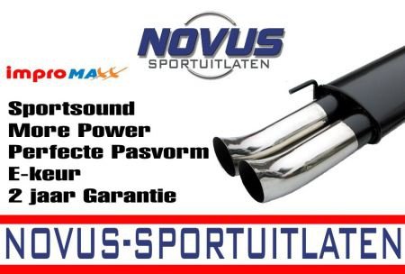 Novus Sport Einddemper Astra G 2x76mm DTM - 1