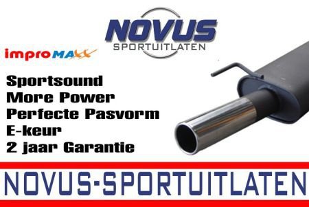 Novus Exhaust Einddemper Astra G 1x 76mm Rond - 1