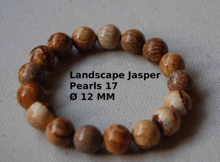 Landscape Jasper Jaspis bracelet elastisch Armband #4 - 1