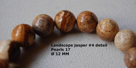 Landscape Jasper Jaspis bracelet elastisch Armband #4 - 1