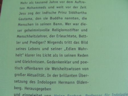 H. Oldenburg-De uitspraken van Boeddha (Nieuw)(Duits) Paper - 1