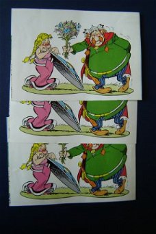 nr.158 3d Losse knip plaatjes Astrix / Obelix