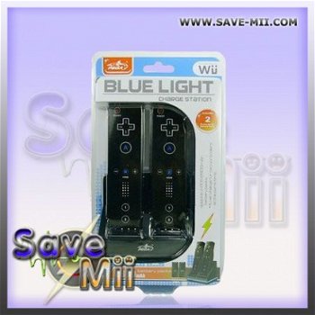 Wii - Blue Light Lader (ZWART) - 1