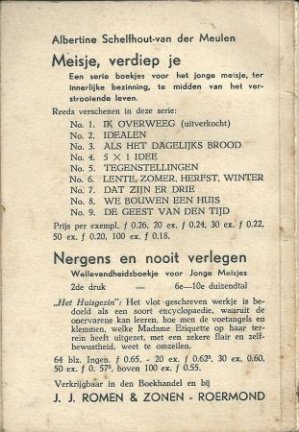 Schelfhout A. - Meisje verdiep je ik overweeg - Afbeelding 2