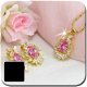 SCHITTERENDE (GOLD PLATED) ROSE SET MET SAFFIER. - 1 - Thumbnail