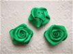 Groot satijnen roosje ~ 20 mm ~ Groen - 2 - Thumbnail