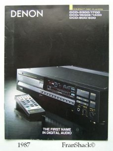 [1987] DENON CD-players, DCD overzicht ’88, Penhold