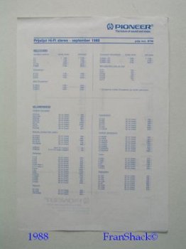 [1988] Pioneer HI-FI Componenten, overzicht ‘88, Pioneer - 6