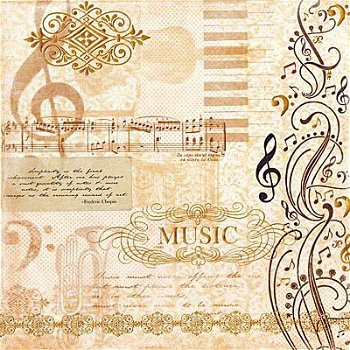NIEUW foil vellum papier Performance NR 20 Music Script DCWV - 1
