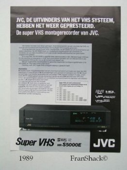 [1989] JVC Brochure HR-S5000E montagerecorder, JVC Ned - 1