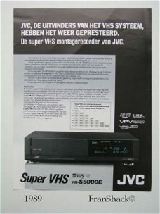 [1989] JVC Brochure HR-S5000E montagerecorder, JVC Ned