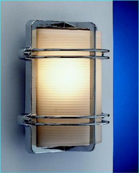 Wandlamp chroom rechthoek - 1