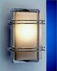 Wandlamp chroom rechthoek