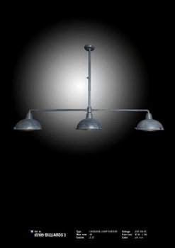 Billiards 3 hanglamp oud ijzer - 1