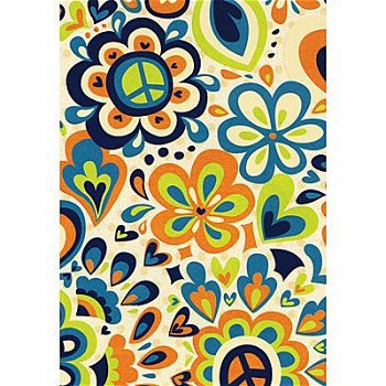 NIEUW glossy glitter papier Hippie Chick 19 Big Floral DCWV - 1