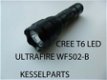 Ultrafire led zaklamp CREE XM-L T6 SUPERLED oplaadbare accu - 1 - Thumbnail