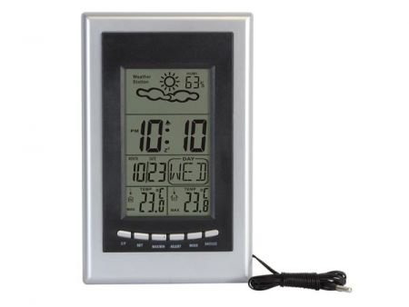 Weerstation met klok en hygrometer - 1