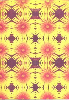 ACHTERGRONDVEL (A5) --- BLOEMEN --- oranje-geel-donker - 1