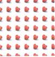 ACHTERGRONDVEL (15x15cm) --- LOVE / Hartjes, rood op wit - 1 - Thumbnail