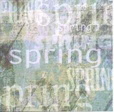 ACHTERGRONDVEL (15x15cm) --- LENTE --- Spring (tekst)