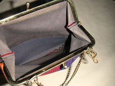 Vintage tas met knipsluiting (A20)