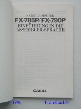 [1986] FX-785P/790P Einführung in assembler, Casio - 2
