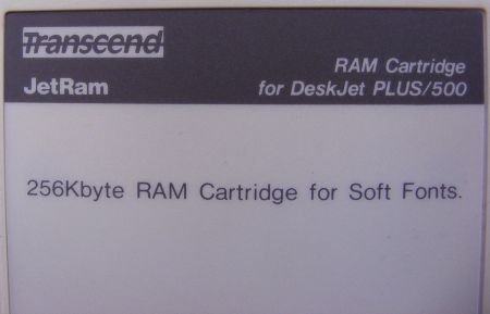 RAMCARTRIDGE SOFTFONTS VOOR HP DESKJET PLUS/500/510 - 1