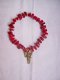 armband bloedkoraal met gouden engel hanger rood koraal - 1 - Thumbnail