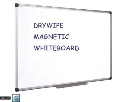 Whiteboard 45x60cm magnetisch met afleggoot - 1