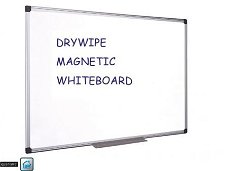 Whiteboard 45x60cm magnetisch met afleggoot