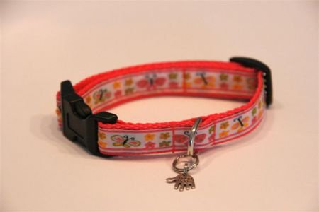 Rose vlindertjes halsband voor kleine hond . - 1