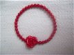 armbandje met roos rood bloedkoraal gemstone - 1 - Thumbnail