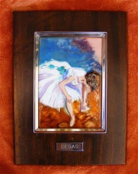 Emaille plaque ballerina danseres Edgar Degas - 1