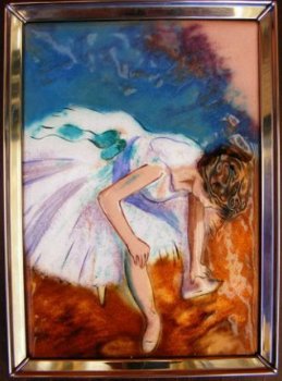 Emaille plaque ballerina danseres Edgar Degas - 1