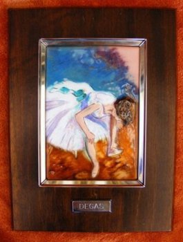 Emaille plaque ballerina danseres Edgar Degas - 1