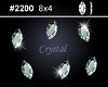 10 st. Crystal Clear Swarovski STRASS Navette 2200 8x4mm - 1 - Thumbnail