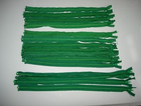 Groen + blauw, deelbare rits/ritsen (42,45,55 cm) - 1