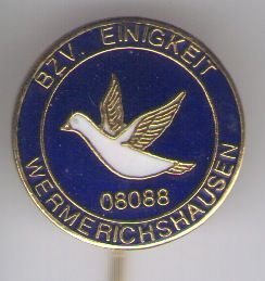 B.Z.V. Einigkeit Wermerichshausen emaille speldje ( D_087 ) - 1
