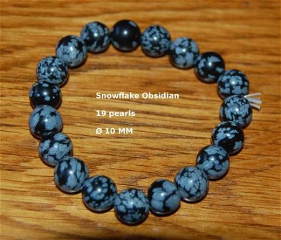 Snowflake Obsidian bracelet Armband #8 - 1